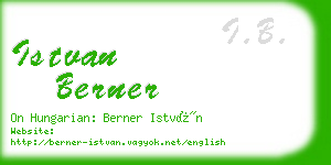 istvan berner business card